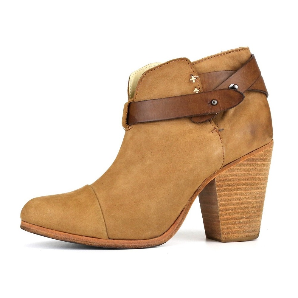 Rag & Bone Harrow Tan Suede Ankle Booties Size 39